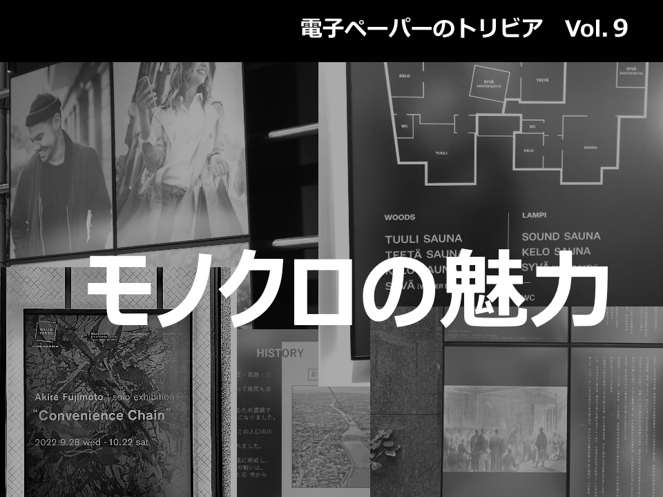 モノクロタイプの活用シーン【電子ペーパーのトリビア Vol.9】